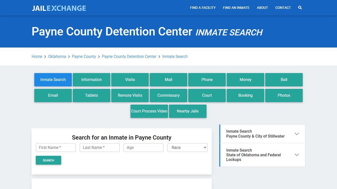 Payne County Detention Center Inmate Search - Jail Exchange