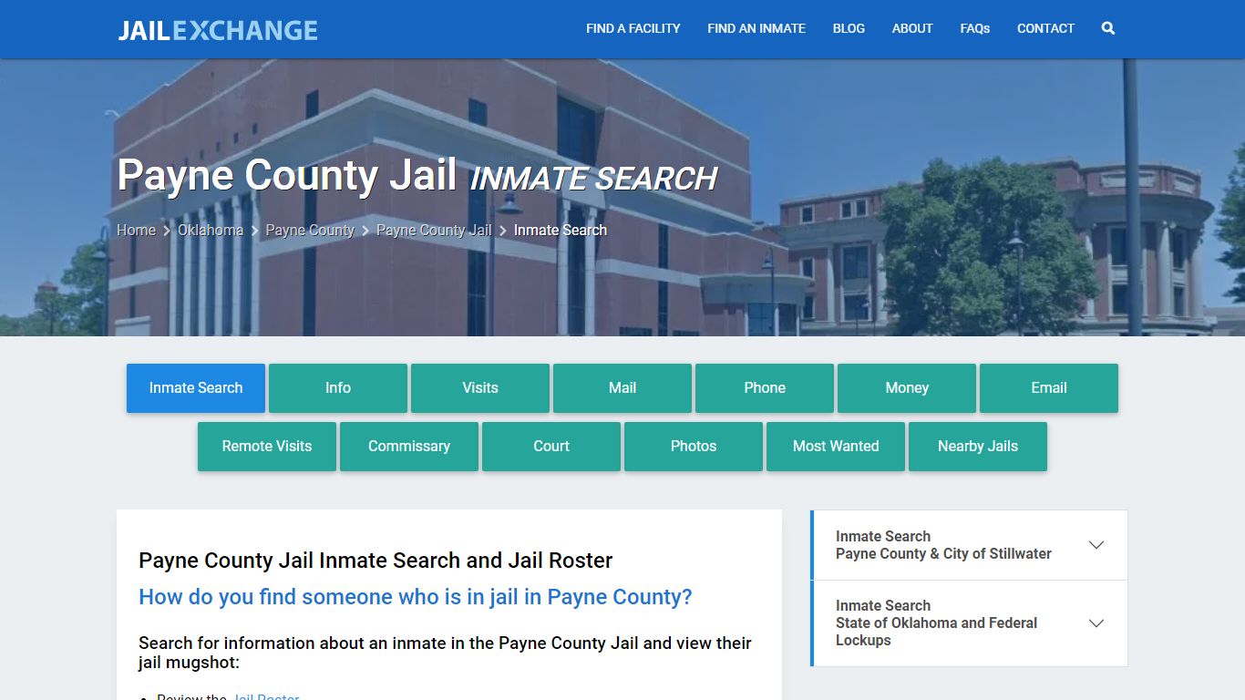 Inmate Search: Roster & Mugshots - Payne County Jail, OK